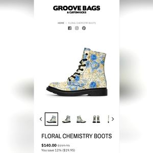 Floral Chemistry Boots - Women size 10